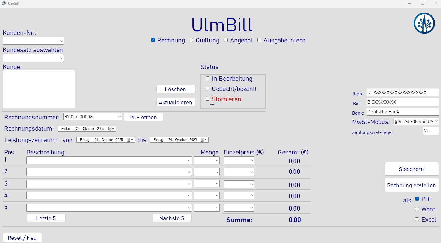 UlmBill reduzierte Ansicht